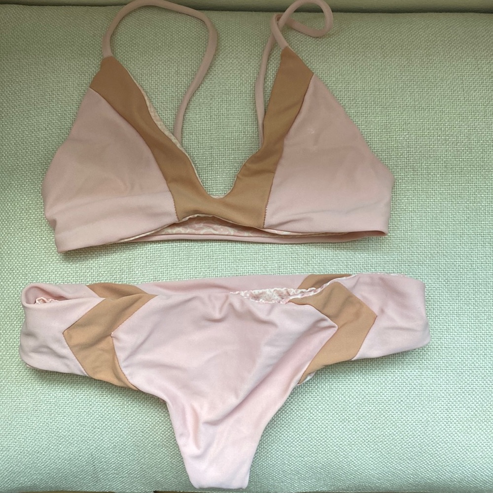 Pink acacia authentic bikini